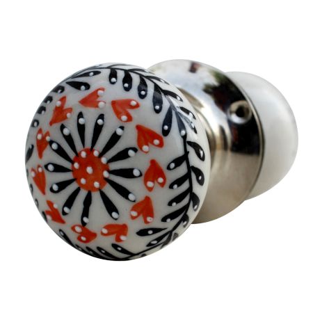 Aster Flower Mortice Door Handles 2.5