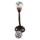 Black Floral Iron Hooks-EHG-52