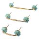 Sea Green Ceramic Bridge Dresser Handles