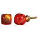 Striped Red Glass Knob