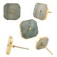 Green Square Quartz Stone Cabinet Knob Online