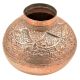Vintage Copper Repoussee Hand Hammered Floral Vase Or Water Pot