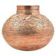 Hand Made Copper Embossed Floral Design Water Pot Or Floral Vase