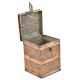 Copper Storage Box  With Floral Repousse With Working Latch And Handle