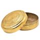 Brass Handmade Round Bread Box Or Chapati Box With Engraved Lid