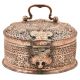 Embossed Or Carved Jali Design Copper Indian Pandaan With Lock Handle