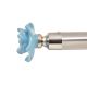 Blue Ceramic Rose Curtain Rod Finial TopÂ In Pair