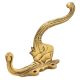 Brass Elephant Head With Trunk Raised  Wall Hook