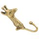 Solid Giraffe Animal Brass Hook