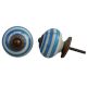 Old Turquoise Striped Knob