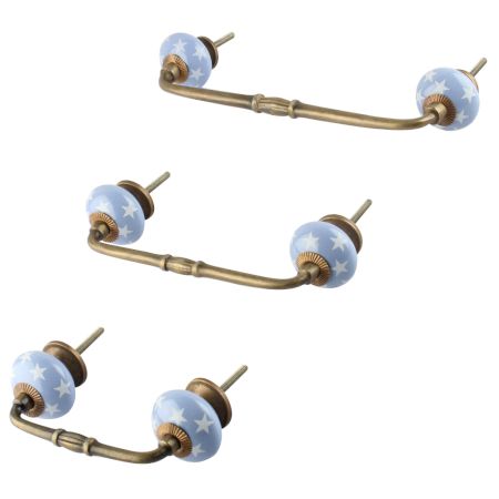 Grey Star Ceramic Bridge Handle