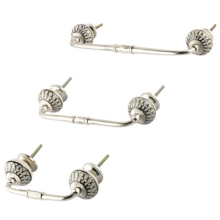 Black Leaf Ceramic Bridge Handle