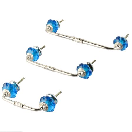 Royal Blue Melon Glass Bridge Handle