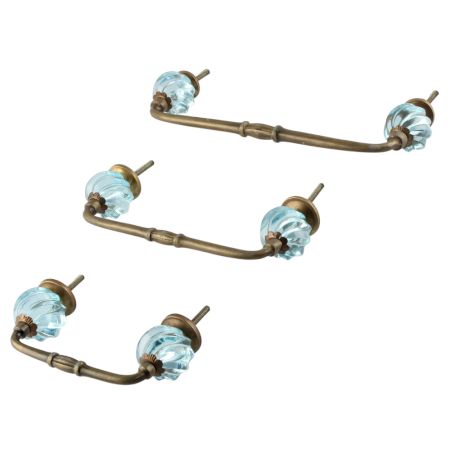 Water Interior Cut Glass Bridge Handle