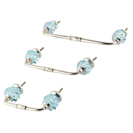 Water Interior Cut Glass Bridge Handle