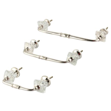 Clear Glass Square Cut Bridge Handle