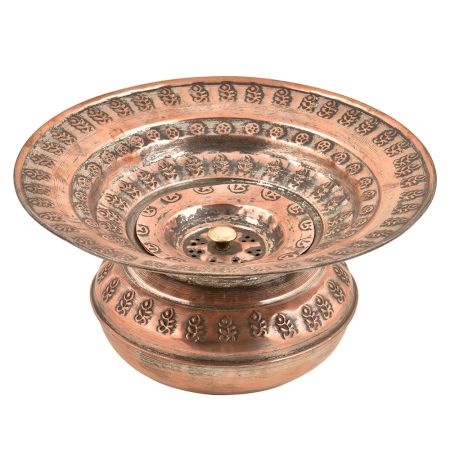 Copper Home Decor Spitoon Bowl With Lid