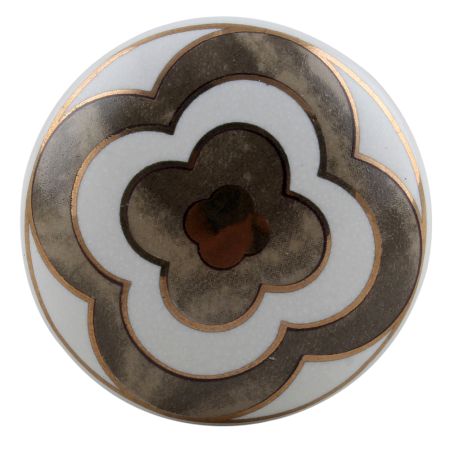 Golden Floral Ceramic Dresser Knobs Online