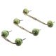 Pea Green Strewn Flat Ceramic Bridge Handle