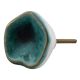 Sea Green Ceramic Dresser Knob in Silver Fitting