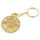 Ancient Big Flower Vintage 40 Years Calender Brass Keychain