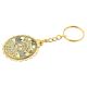 Brass Metal Perpetual Calendar Keychain With Taj Mahal