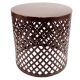 Metal Cutout Round Accent Table