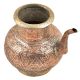 Floral Design Engraved Copper Water Pot With Spout