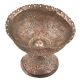 Copper Floral Design Pedestal Candy Or Nuts Bowl Dish