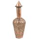 Elegant Copper Water Container With Slender Neck And Conical Lid
