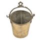 Brass Bucket Horizontal lines With Decorative Handle