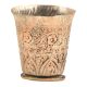 Vintage Rustic Copper Engraved Flower Design Lassi Glass