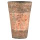 Engraved 2 Sided Floral Border Copper Lassi Glass