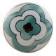 Sea Green Floral Golden Pattern Ceramic Cabinet Knobs Online