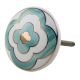Sea Green Floral Golden Pattern Ceramic Cabinet Knobs Online