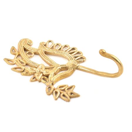 Traditional Brass Parsley and Leaf Wall Hook 