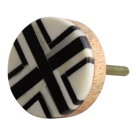 Black Round Bone Horn Cabinet Wooden Knob Online