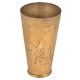 Vintage Bird Etched With Forest Scene Brass Punjabi lassi Glass