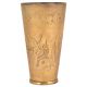 Vintage Bird Etched With Forest Scene Brass Punjabi lassi Glass