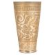 Brass Etched Lassi Glass With Flowers And Leaves