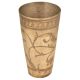 Two Sided Border Floral Vines Design Punjabi Lassi Glass