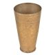 Tall Jai Hind Vintage Brass Lassi Glasses with Floral Engravings