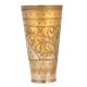Tall Hand Crafted Brass Glasses with Leafy Design