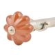 Ceramic Big Flower ShapedÂ Orange Curtain Rod Finial