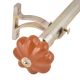 Ceramic Big Flower ShapedÂ Orange Curtain Rod Finial
