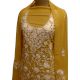 Mustard Floral Dress Fabric  Georgette With Matching Dupata