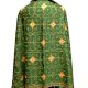 Handmade Dark Green Semi Pashmina Jaal Design Needle Work Shawl
