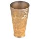Carved Floral Bunch Of Flowers On Brass Tall Lassi Glass
