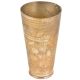 Circular Floral Pattern Brass Tall Punjabi Lassi Glass