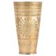 Brass Big Flower Dotted Border Punjabi Lassi Glass